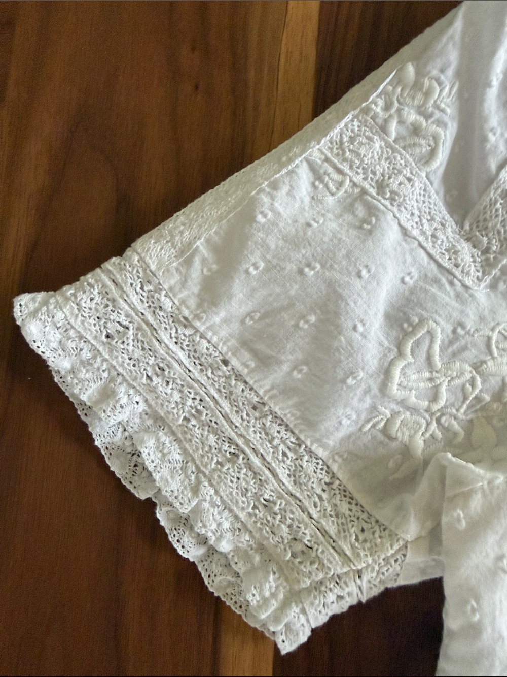 White lace detail top - Picture 3 of 14